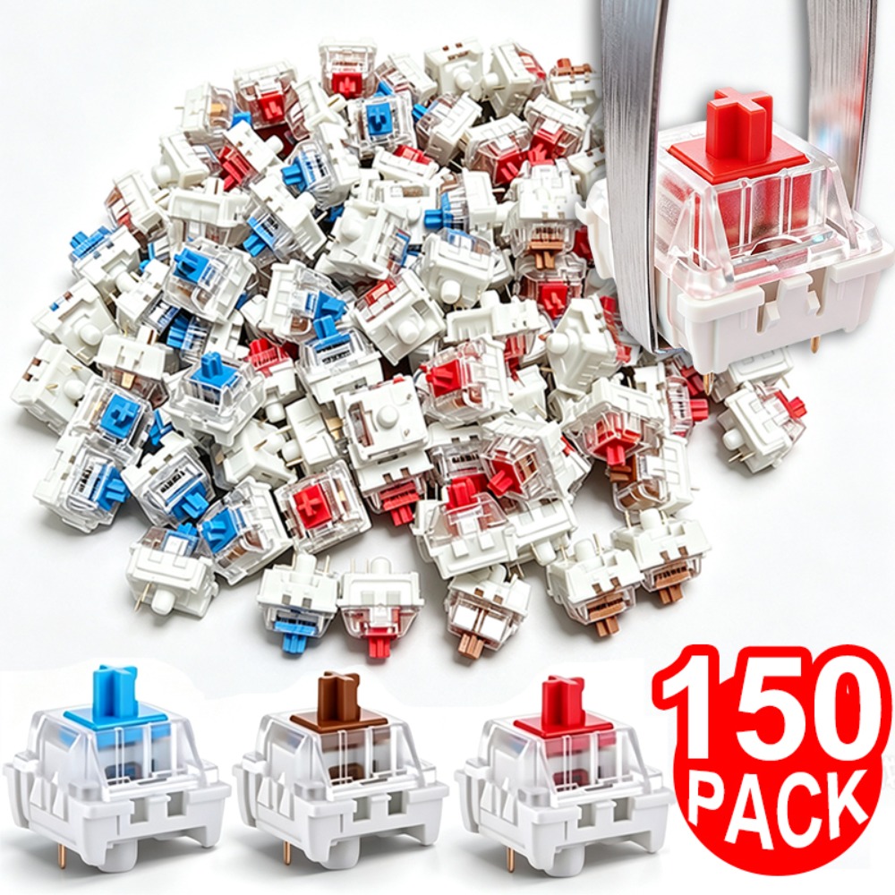 Gaming Keyboard Blue Switches - 1-150 Buah 3 Pin DIY Sakelar