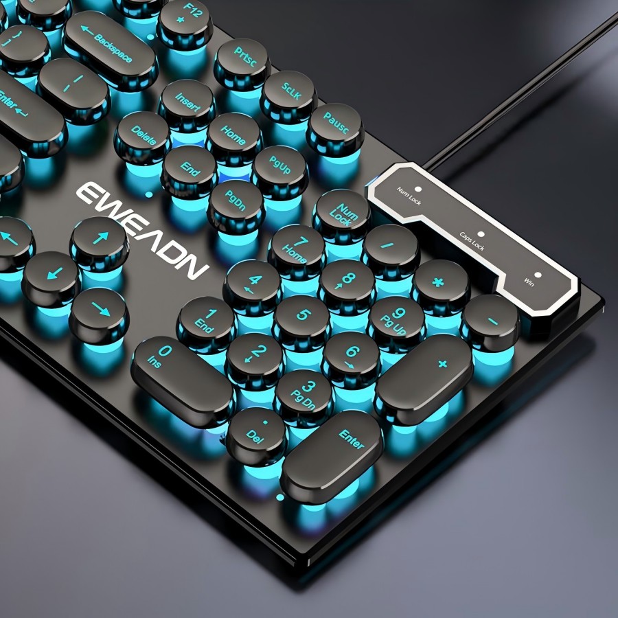 Gaming Keyboard Blue Switches - Keyboard Gaming Mesin Ketik EWEADN, 104