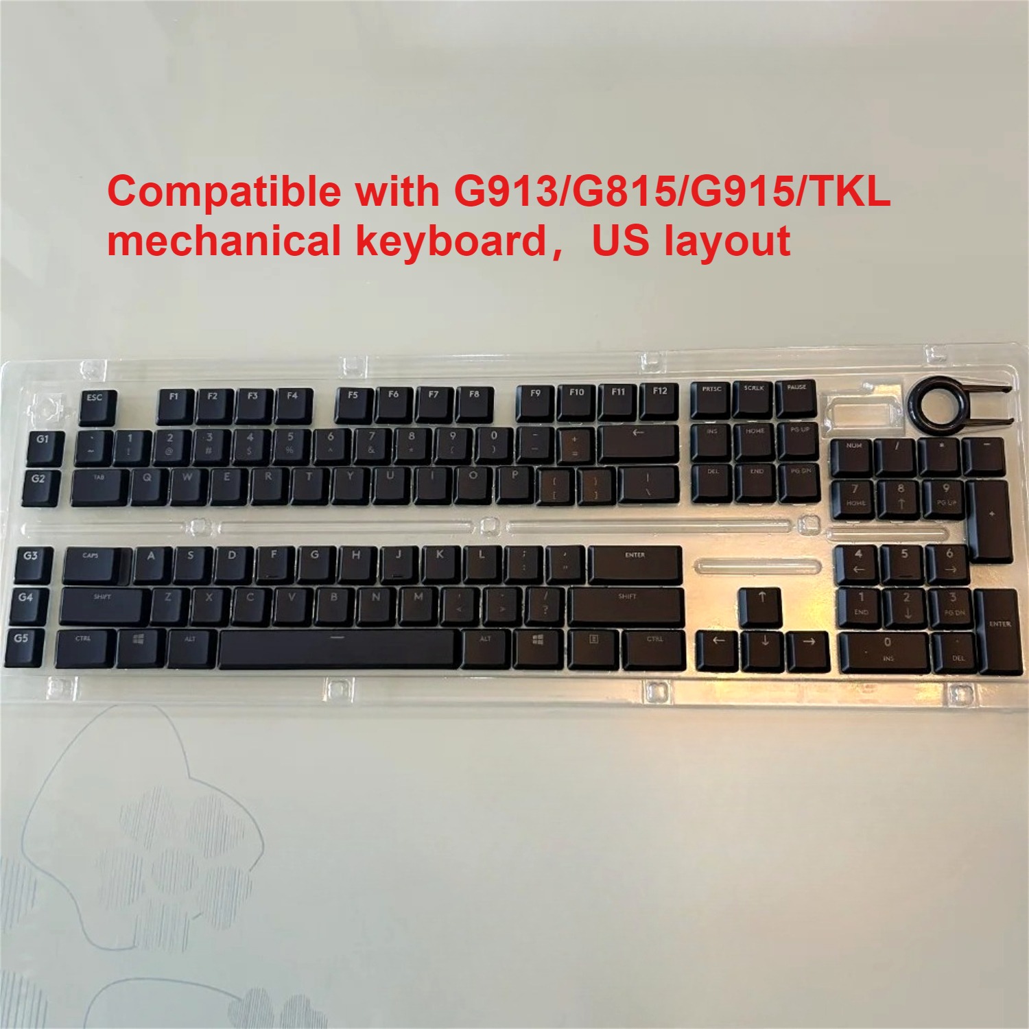 Gaming Keyboard Tkl - Keycap sumbu rendah transparan kompatibel dengan