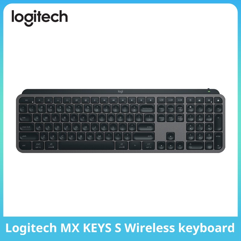 Gaming Keyboard Corsair - Logitech MX Keys Keyboard nirkabel Bluetooth,