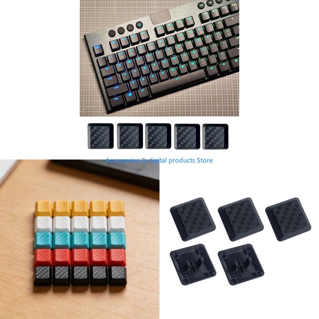 Gaming Keyboard Tkl - 77JD Hanya Keycap Serat Karbon Keycap