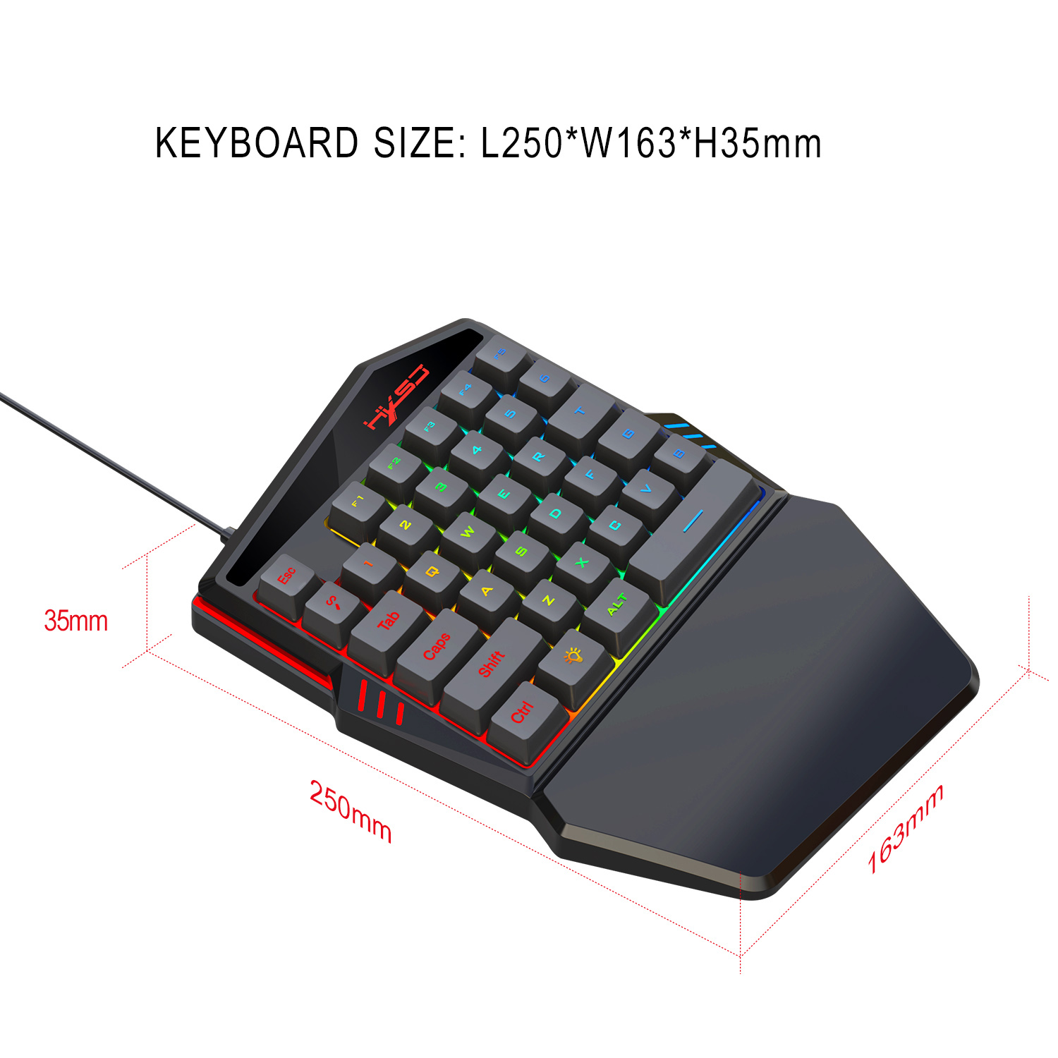 HXSJ V100 V100-2 35 Keyboard G - Gaming Keyboard Half ulasan dan harga