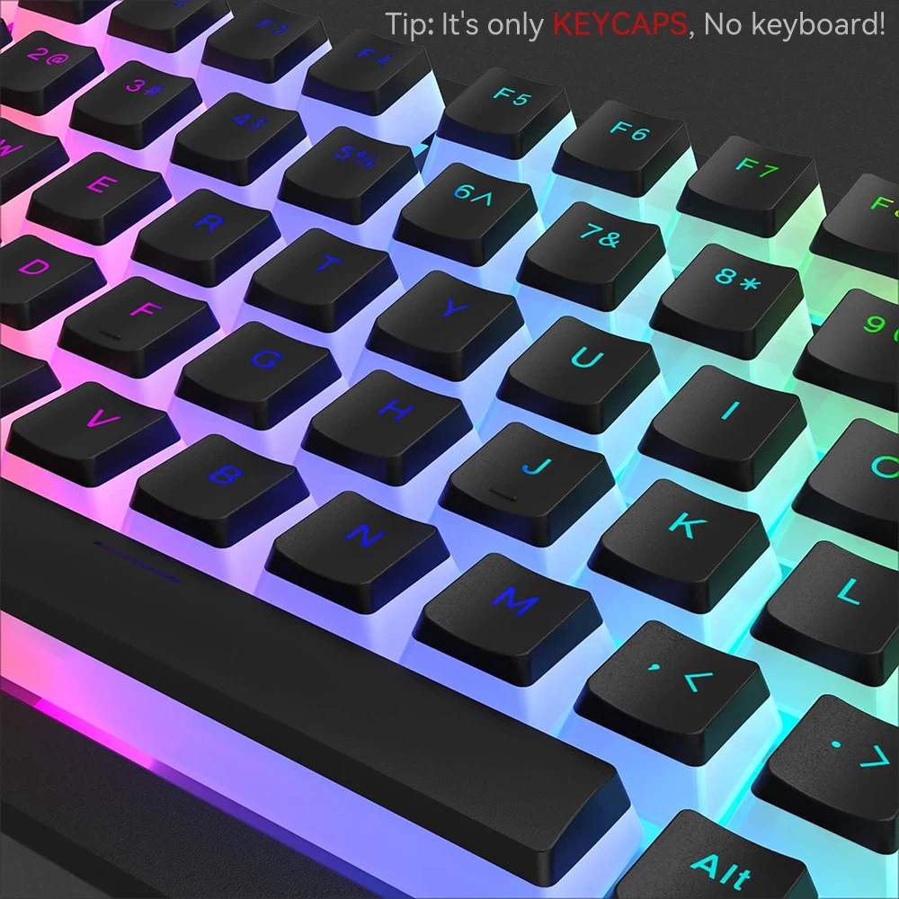 Keycap PBT Puding Baru 129 Tom - Gaming Keyboard And Mouse Set ulasan dan harga