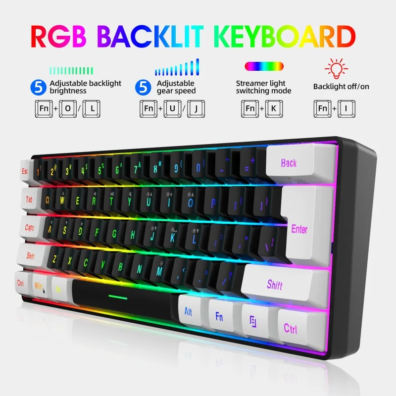 Keyboard dan Mouse 60% Combo K - Gaming Keyboard And Mouse Set ulasan dan harga