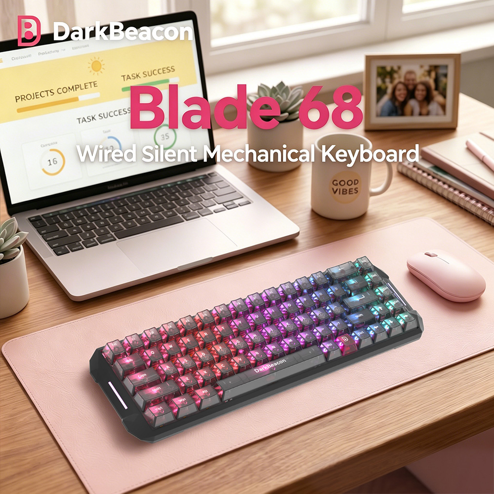 DarkBeacon Blade 68 Wired Sile - Gaming Keyboard That Is Quiet ulasan dan harga