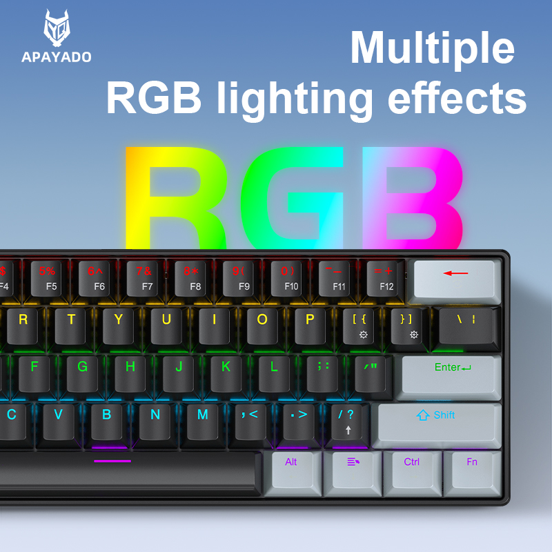 APAYADO K61 Keyboard Mekanis M - Gaming Keyboard Blue Switches ulasan dan harga