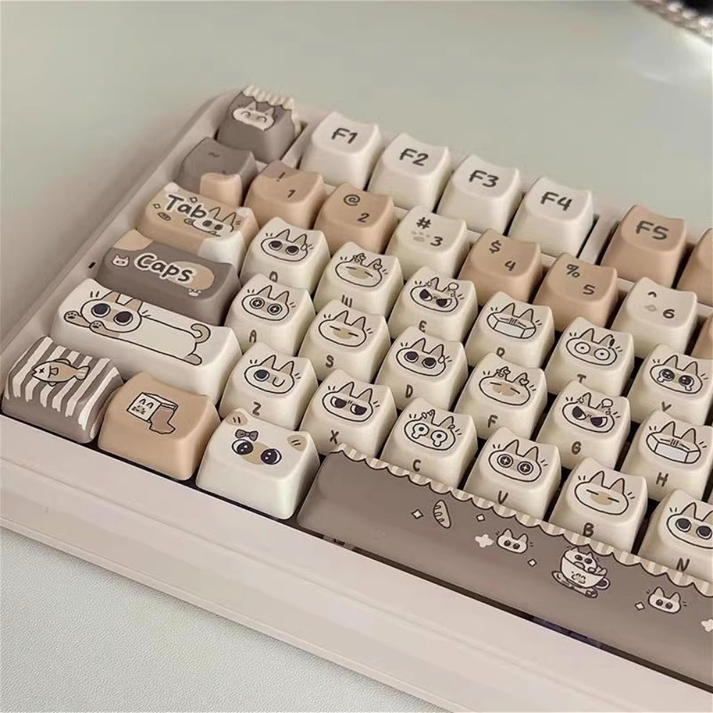 Keycap Kucing Lucu Profil MAO  - Gaming Keyboard Tkl ulasan dan harga