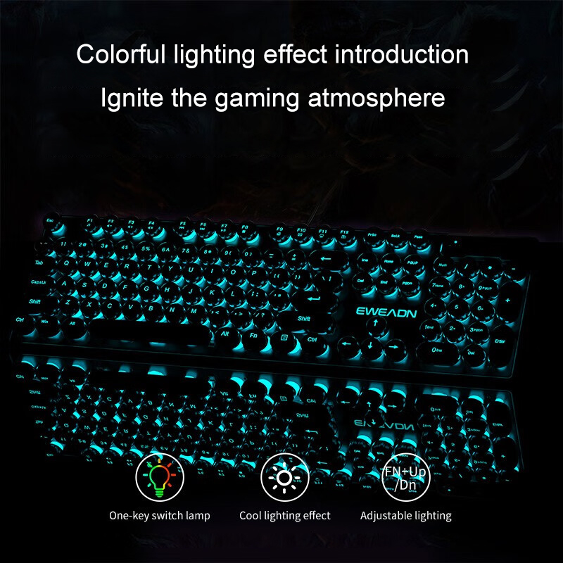 Keyboard Gaming Mesin Ketik EW - Gaming Keyboard Blue Switches ulasan dan harga