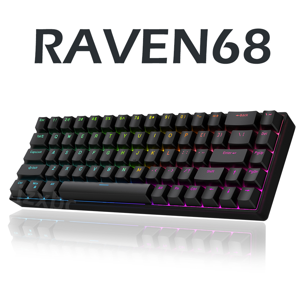 Raven68 Keyboard mekanis berka - Gaming Keyboard Half ulasan dan harga