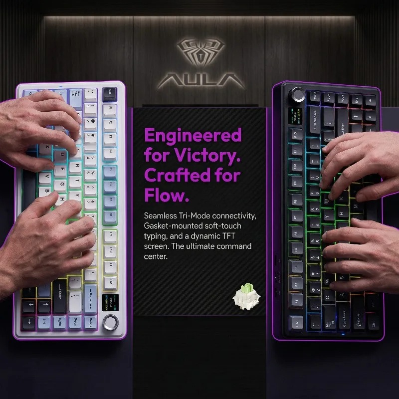 AULA F75 Max Mechanical Keyboa - Gaming Keyboard Wireless ulasan dan harga