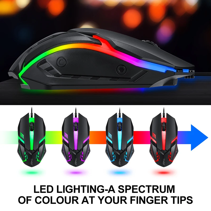 Set Perlengkapan Gaming T-WOLF - Gaming Keyboard Mouse Set ulasan dan harga