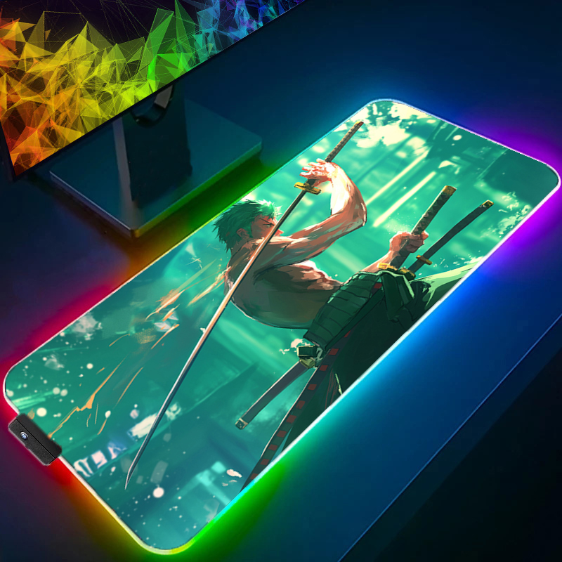 ONE PIECE Zoro Mouse Pad RGB A - Gaming Keyboard He ulasan dan harga