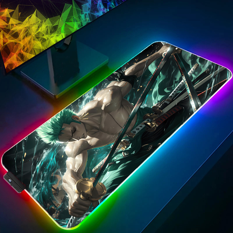 ONE PIECE Zoro Mouse Pad RGB A - Gaming Keyboard He ulasan dan harga
