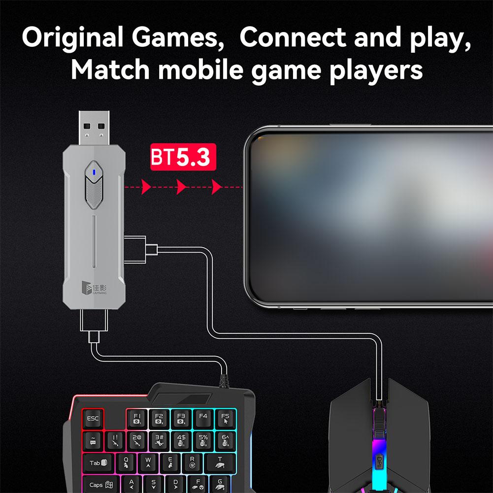 Gamwing X8/X8 Pro Konverter Ke - Gaming Keyboard Half ulasan dan harga