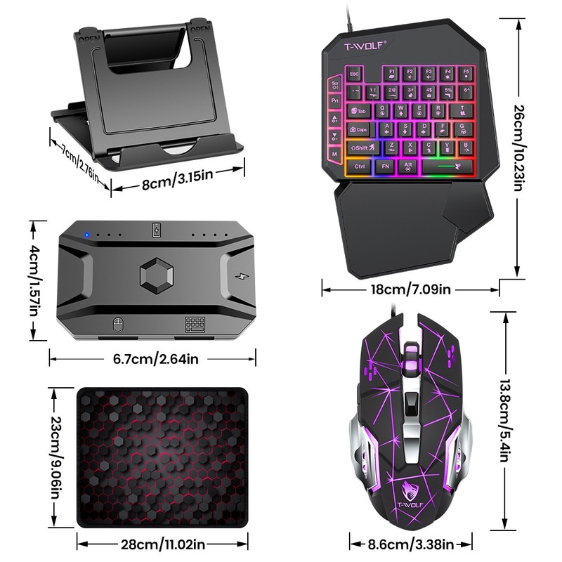 T-Wolf Tf950 5 in 1 Keyboard G - Gaming Keyboard Half ulasan dan harga