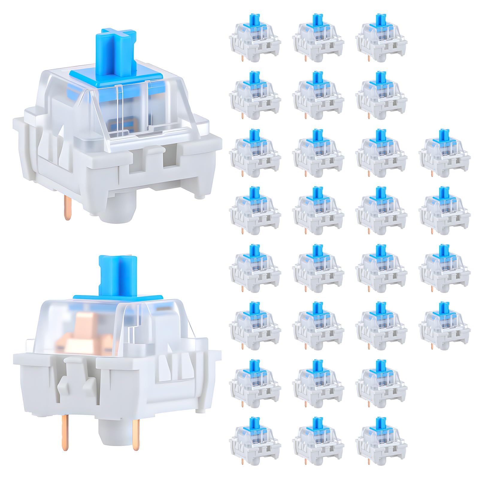 30 Buah Sakelar Keyboard Mekan - Gaming Keyboard Blue Switches ulasan dan harga