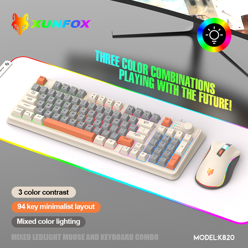 K820 Set Keyboard Game berkabe - Gaming Keyboard And Mouse Set ulasan dan harga