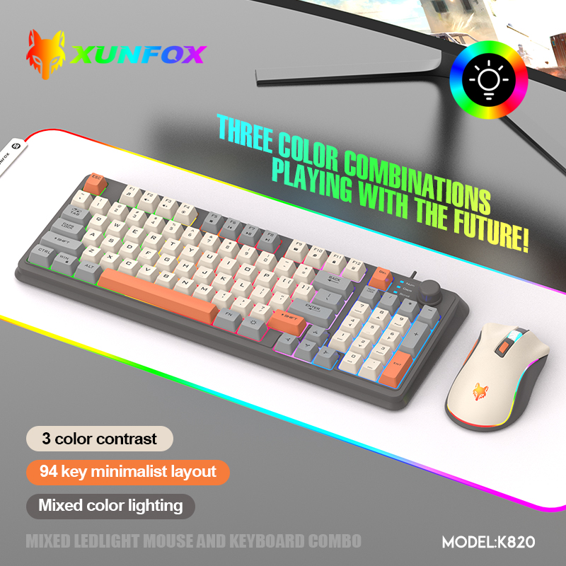 K820 Set Keyboard Game berkabe - Gaming Keyboard And Mouse Set ulasan dan harga