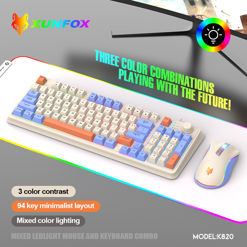 K820 Set Keyboard Game berkabe - Gaming Keyboard And Mouse Set ulasan dan harga