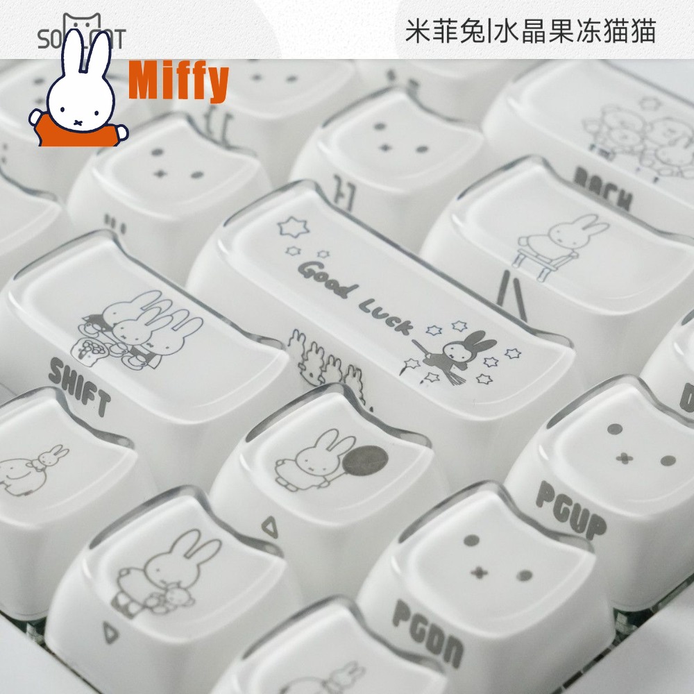 Kawaii Miffy Keycaps Kelinci L - Gaming Keyboard He ulasan dan harga