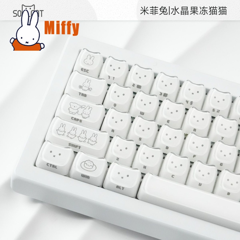 Kawaii Miffy Keycaps Kelinci L - Gaming Keyboard He ulasan dan harga