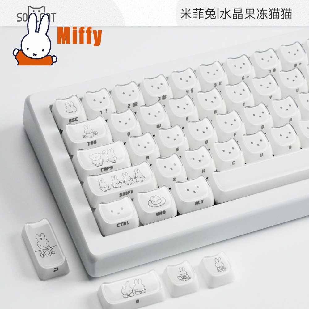 Kawaii Miffy Keycaps Kelinci L - Gaming Keyboard He ulasan dan harga