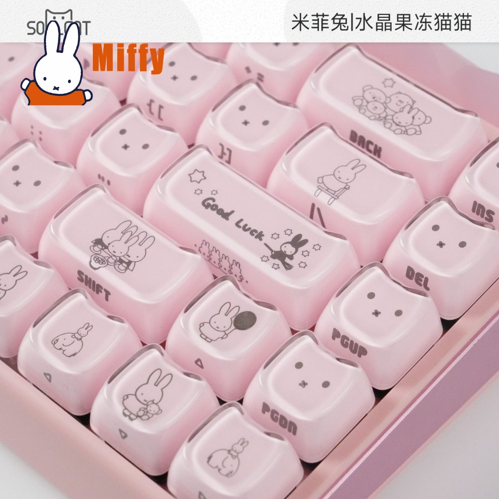 Kawaii Miffy Keycaps Kelinci L - Gaming Keyboard He ulasan dan harga