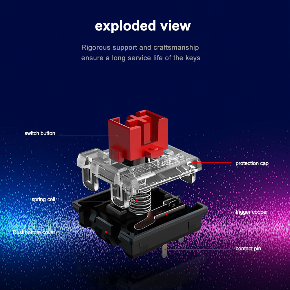 REDRAGON SMD RGB MX Low Profil - Gaming Keyboard Blue Switches ulasan dan harga