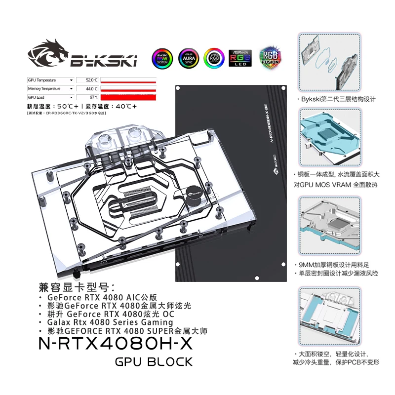 Bykski GPU Water Block untuk K - Nvidia Vga Rtx 4080 ulasan dan harga